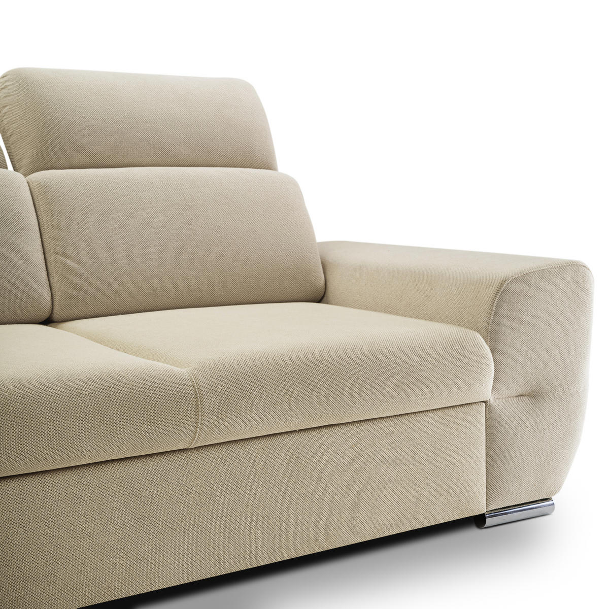 ECKSOFA - FRENSO - Rechts, Blau (Ronda 79) - Blau, Holzwerkstoff (281/183cm) - Möblo