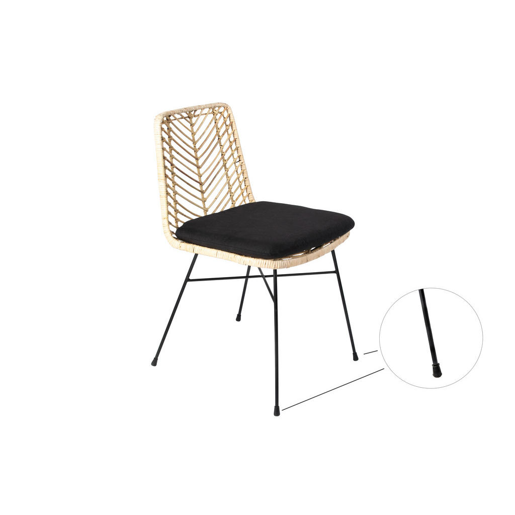 Thumbnail - SAM Esszimmerstuhl, Beige, Naturmaterialien, Echtholz,Rattan, Quadratisch, 42x80x42 cm, Esszimmer, Stühle, Esszimmerstüh...