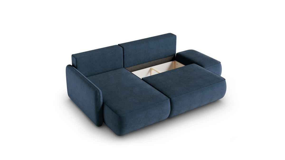 ECKSOFA mit Schlaffunktion Blau - Blau, Textil (229/148cm) - Furnisell
