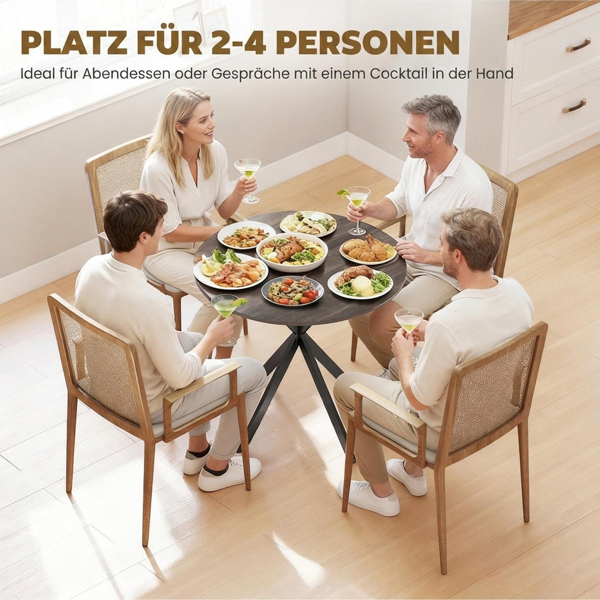 ESSTISCH Braun 80.0/80.0/75.0 - Braun, Holzwerkstoff (80/80/75cm)