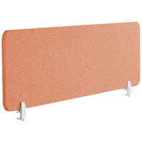 SCHREIBTISCHTRENNWAND 130 x 40 cm Hellrot Wally - Rot, Textil (130/40/2cm) - Beliani