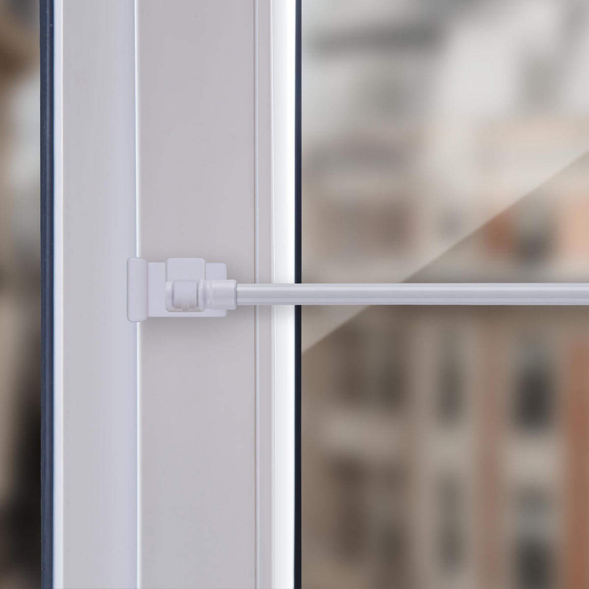 GARDINENSTANGE Perlweiß 125-225 cm inkl. Klemmträger - Weiß, Metall (125cm) - Bestlivings