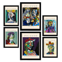 POSTER Set Mit 6 Picasso Sammlung A3 & A4 Rahmenlos - Klar, Papier (29/3cm) - Nacnic
