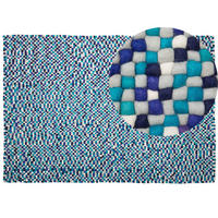 FILZKUGELTEPPICH Amdo 230/160 cm - Multicolor, Textil (160/230cm) - Beliani
