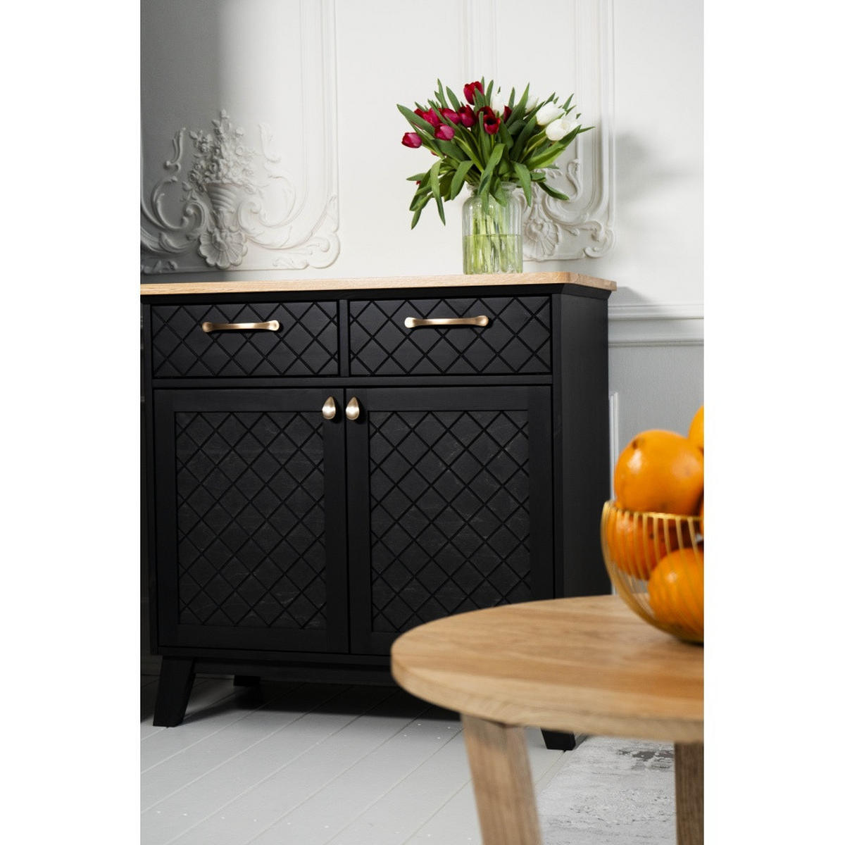 SIDEBOARD - Schwarz, Holz (90/90/50cm) - MSL wooden furniture