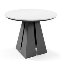 TISCH Weiss Frega Ausziehbar - Schwarz/Weiß, Holzwerkstoff (176/100/76cm) - Sepro Meble