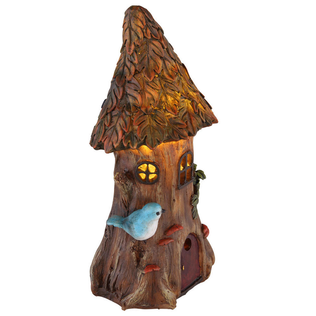 LED AUSSENLEUCHTE Baumstamm Braun - Braun, Kunststoff (11.5/10/23cm) - Globo Lighting