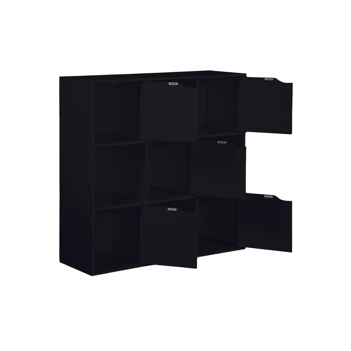 BÜCHERREGAL Schwarz 30/90/90 cm - Schwarz, Holzwerkstoff (90/90/30cm) - Mobili Rebecca