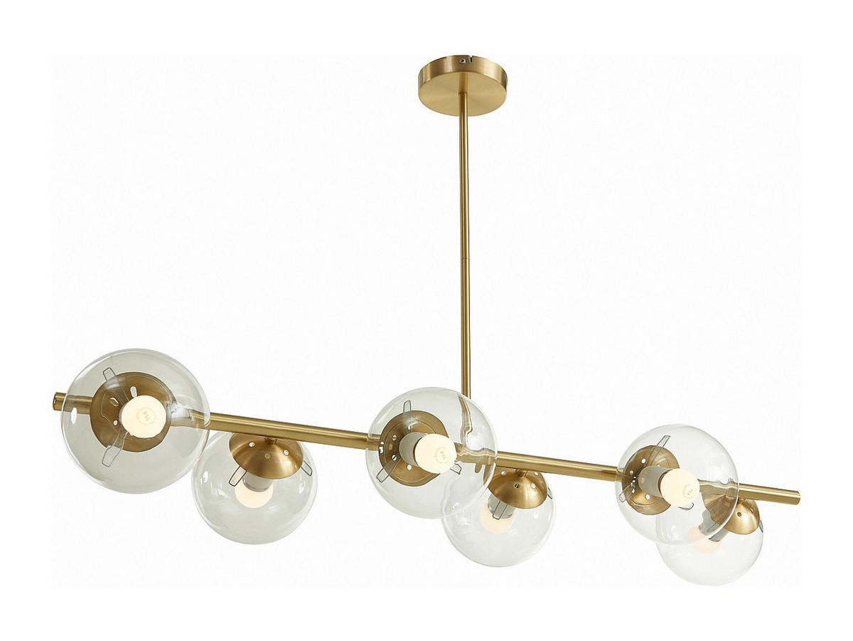 HÄNGELEUCHTE und Kronleuchter - 98 cm x 32 cm - Metall - Goldfarben - YUKON - Goldfarben, Metall (32/98/66.5cm) - Vente-Unique