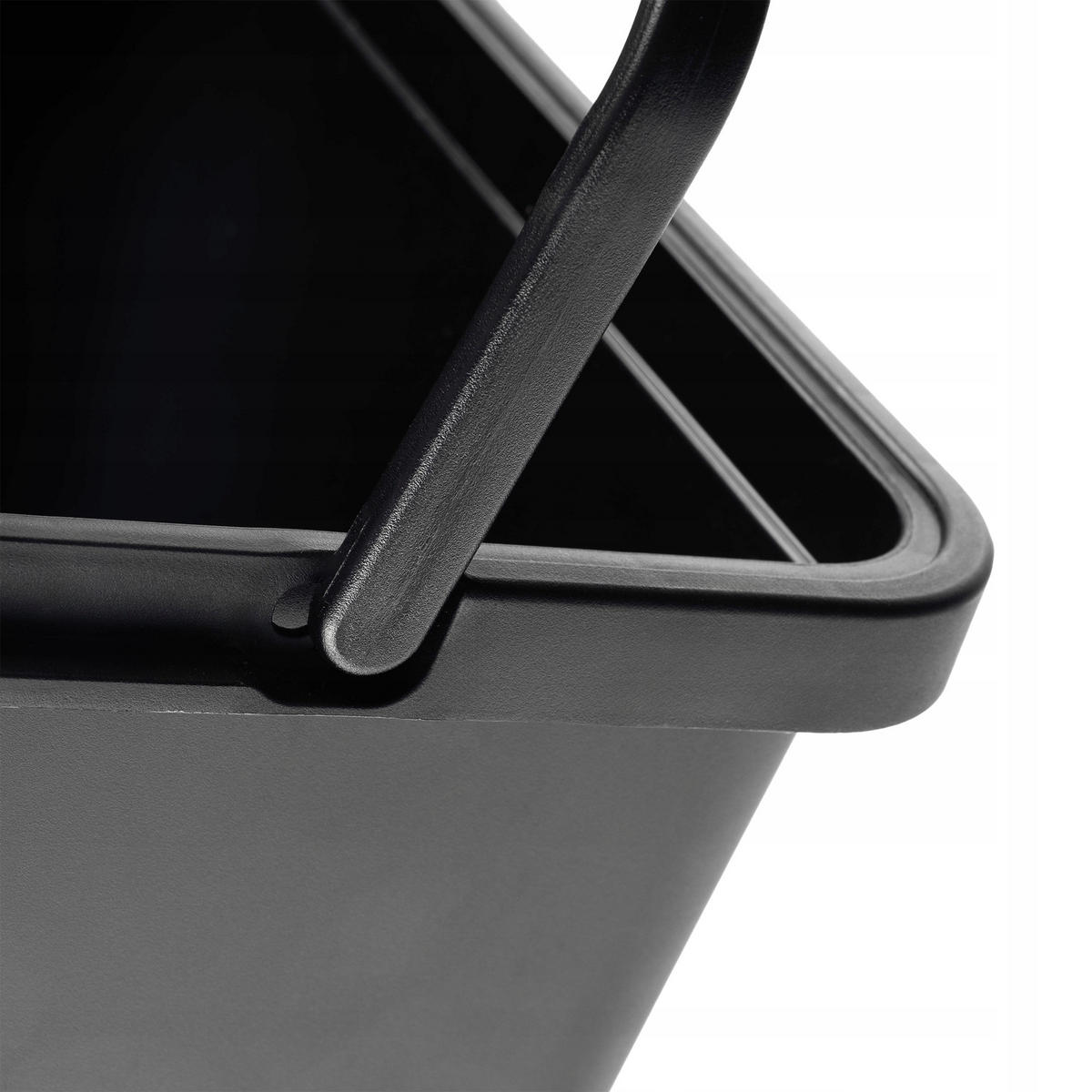 ABFALLEIMER, 10L, Schwarz - Schwarz, Kunststoff (18/33cm) - KADAX