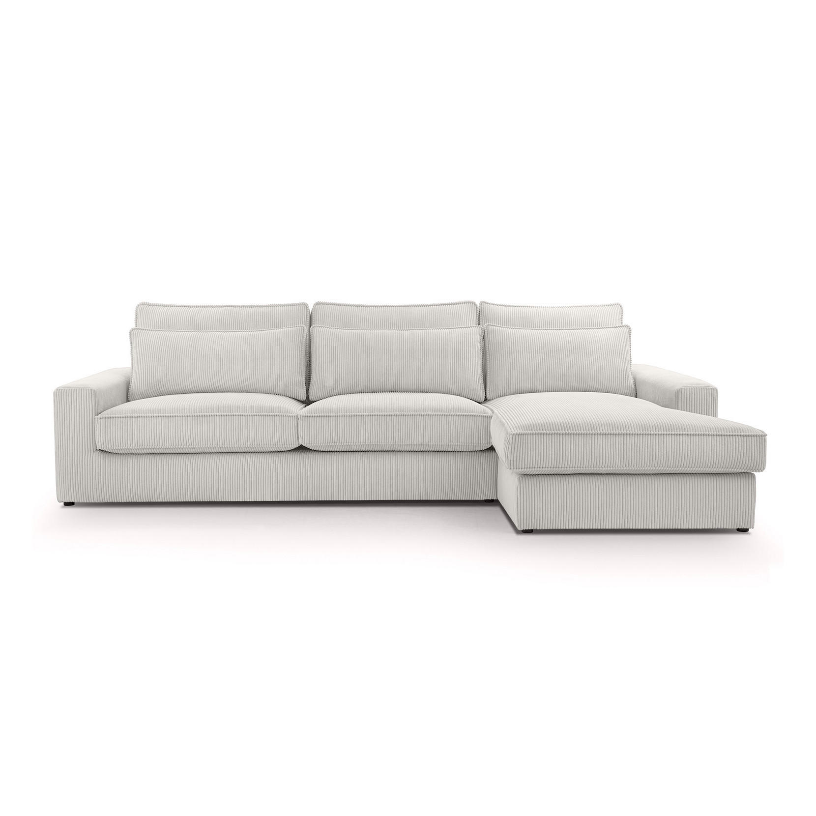 ECKSOFA 4 Sitzer Medan Mini, Hellgrau - Hellgrau, Textil (276/176cm) - Fedve