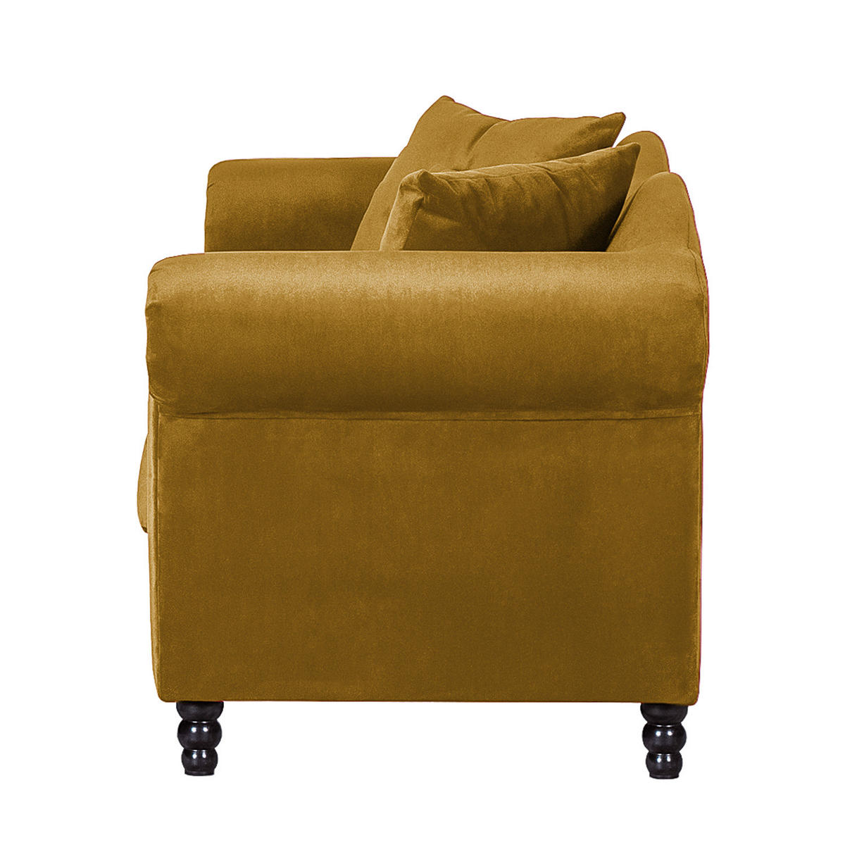 2-SITZER SOFA - Gelb/Schwarz, Holz/Buchenholz (185/84/79cm) - home24