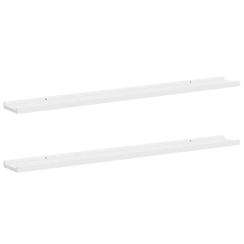 vidaXL Wandregalset Weiß 100x3x9 cm