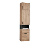STANDREGAL MEHRZWECKREGAL G6+G14/A EICHE ARTISAN 52/235/40 - Schwarz/Eiche Artisan, Holzwerkstoff (52/235/40cm) - Marmex Möbel