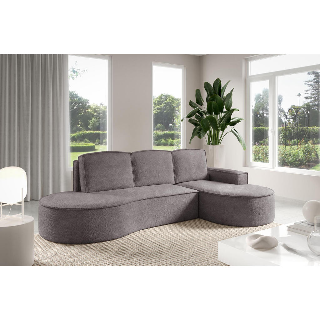 Thumbnail - Bettso Ecksofa, Grau, Holzwerkstoff, Textil, Ottomane rechts, L-Form, 277x157 cm, Wohnzimmer, Sofas & Couches, Wohnlands...