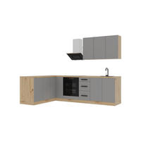 ECKKÜCHE 270 x 170 cm – Nexa K99-G270 – in Beige / Matt - Beige/Schwarz, Holz/Metall (270/212/58cm) - ROYAL24_MARKT