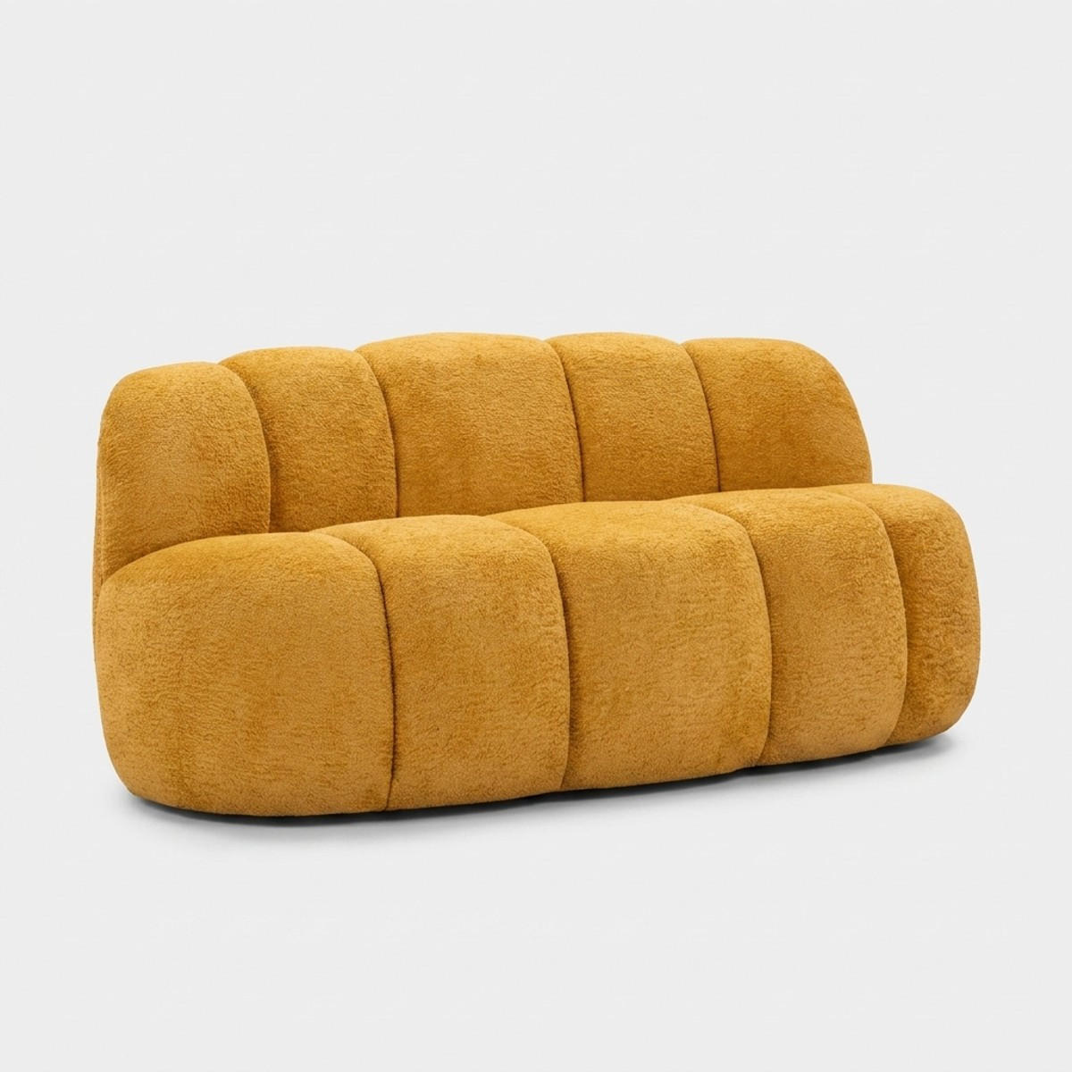 3-SITZER Sofa gepolstert Ball - Gelb - Gelb, Holzwerkstoff/Kunststoff (145/69/80cm) - Pasmara