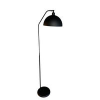 STEHLAMPE Helvik aus Metall mit E27, verstellbarer Lampenschirm - Schwarz, Metall (37/37/170cm) - Bamyum