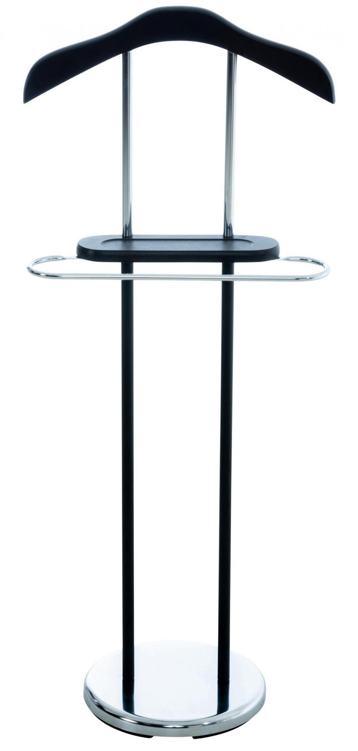HERRENDIENER Metall schwarz - Schwarz, Metall (43/109/28cm) - CLP