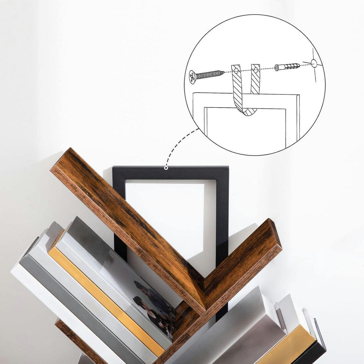 BÜCHERREGAL Baumform Vintagebraun 34 x 20 x 116 cm - Braun, Holzwerkstoff (113.5/30/18.5cm)