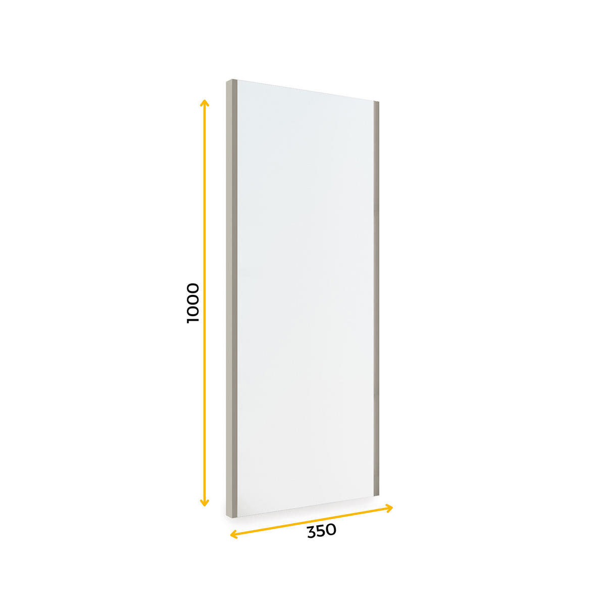 INNENSPIEGEL Ausziehbarer für Schränke, Bemalte Steinfarbe, Stahl und Kunststoff und Glas - Grau, Metall (53/8/106cm) - EMUCA