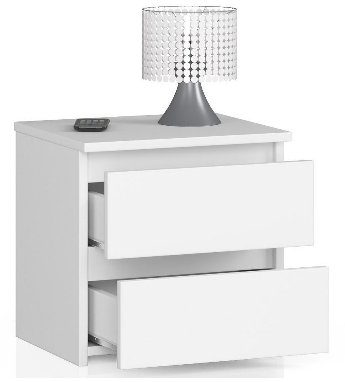 NACHTTISCH Weiß 40/40/35 - Weiß, Holzwerkstoff (40/40/35cm) - RAUMHIRSCH FURNITURE