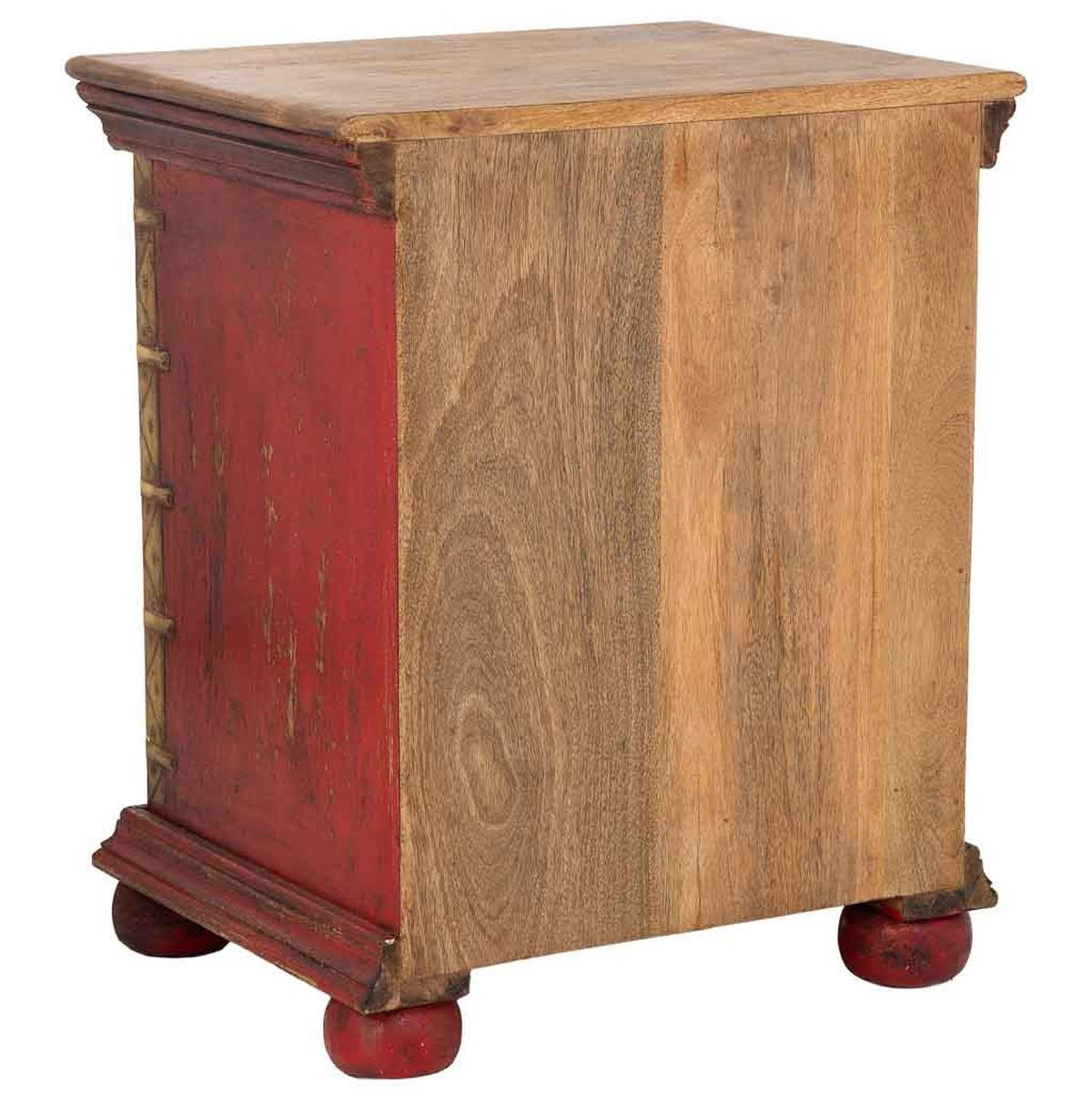 NACHTTISCH aus Holz, 50x40x59cm - Rot, Holz (50/59/40cm) - Wanderlust