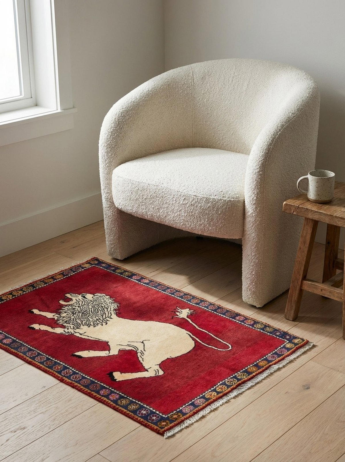 TEPPICH Gashgai Rot 130/83 cm Schurwolle - Rot, Textil (83/130cm) - Looma