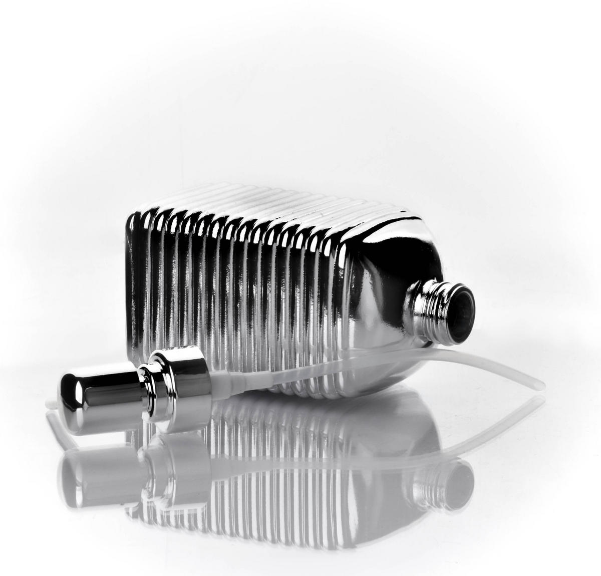 SEIFENSPENDER Tessa Silber 8/8/19.5 cm Glas - Silberfarben, Glas (8/19.5/8cm) - Mondex