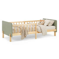 KINDERBETT Grün 90/200 cm Lattenrost Rausfallschutz - Grün, Holz (100/67/208cm) - Homestyle4u
