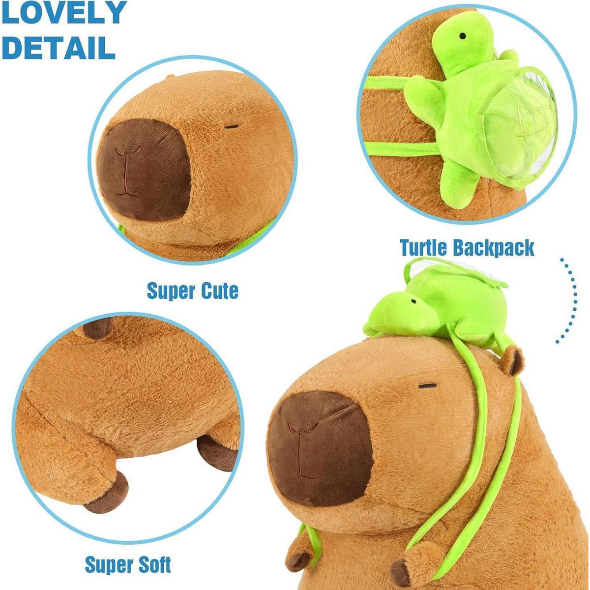 STOFFTIER Capybara 90 cm - Braun, Textil (60/90cm)