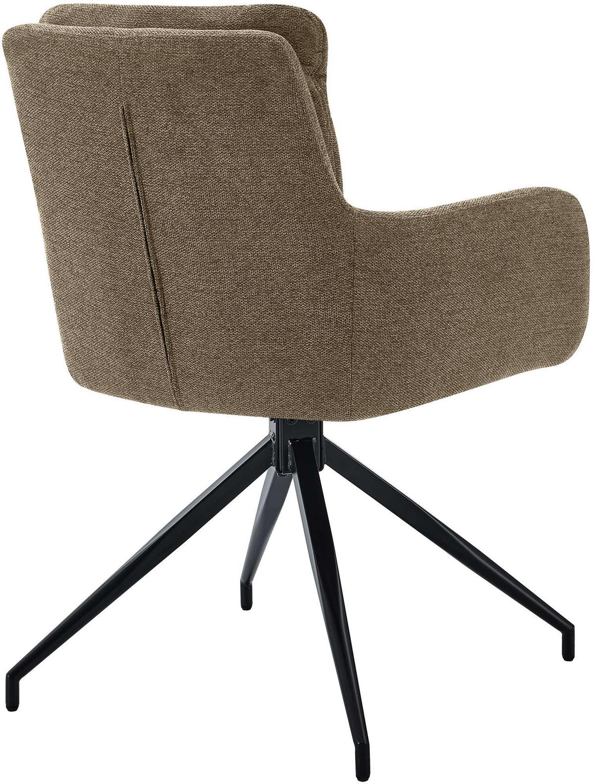 ESSZIMMERSTUHL 2er Set Stoff Braun - Braun, Textil/Metall (57/83/62cm) - CLP