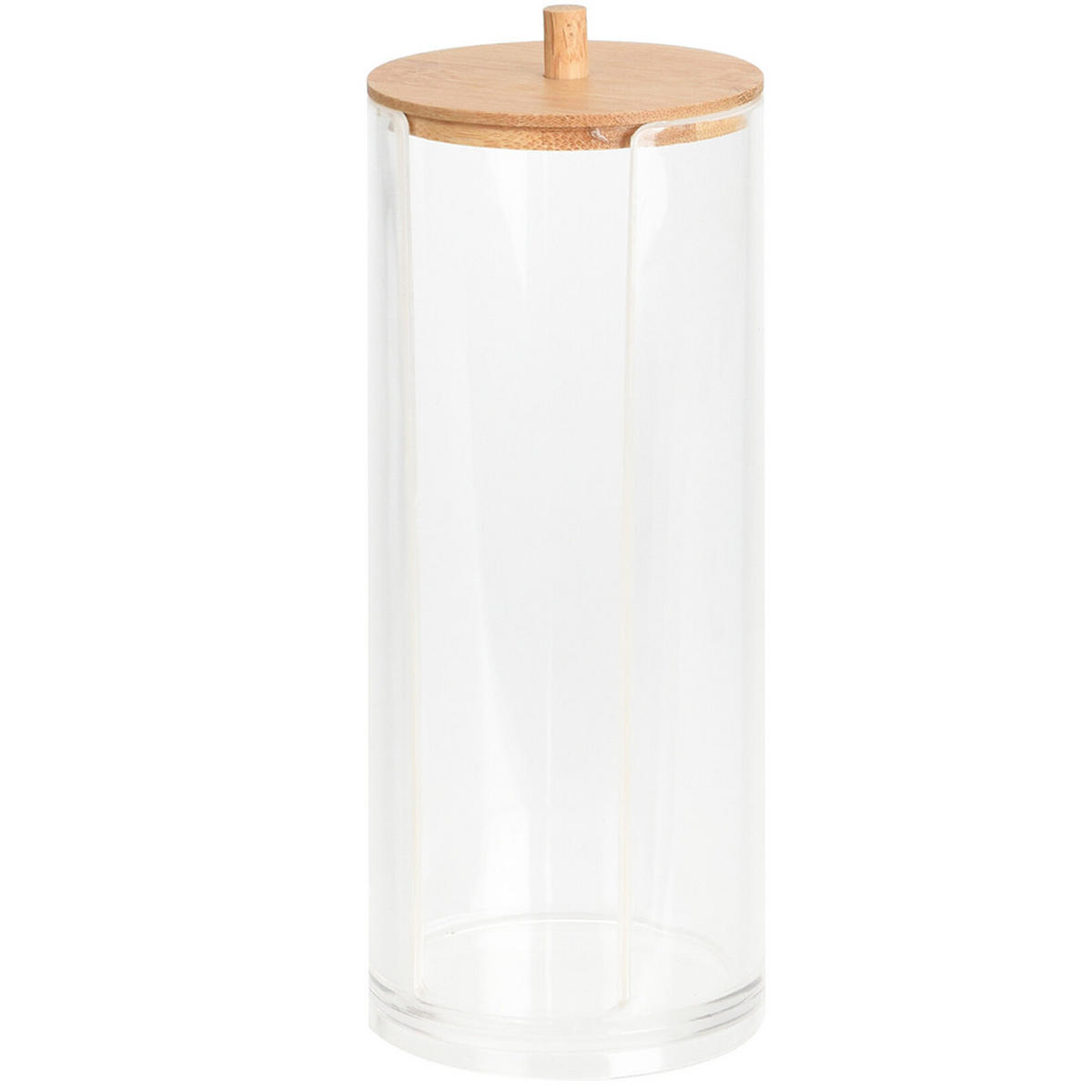 WATTEPADSPENDER Bamboo Transparent 7.8/7.5/19.5 cm Kunststoff - Transparent, Kunststoff (7.5/19.5/7.8cm) - Mondex