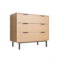 KOMMODE NYLA - Natur/Schwarz, 90 x 80 cm - Naturfarben, Holzwerkstoff (90/80/42cm) - Home Deluxe