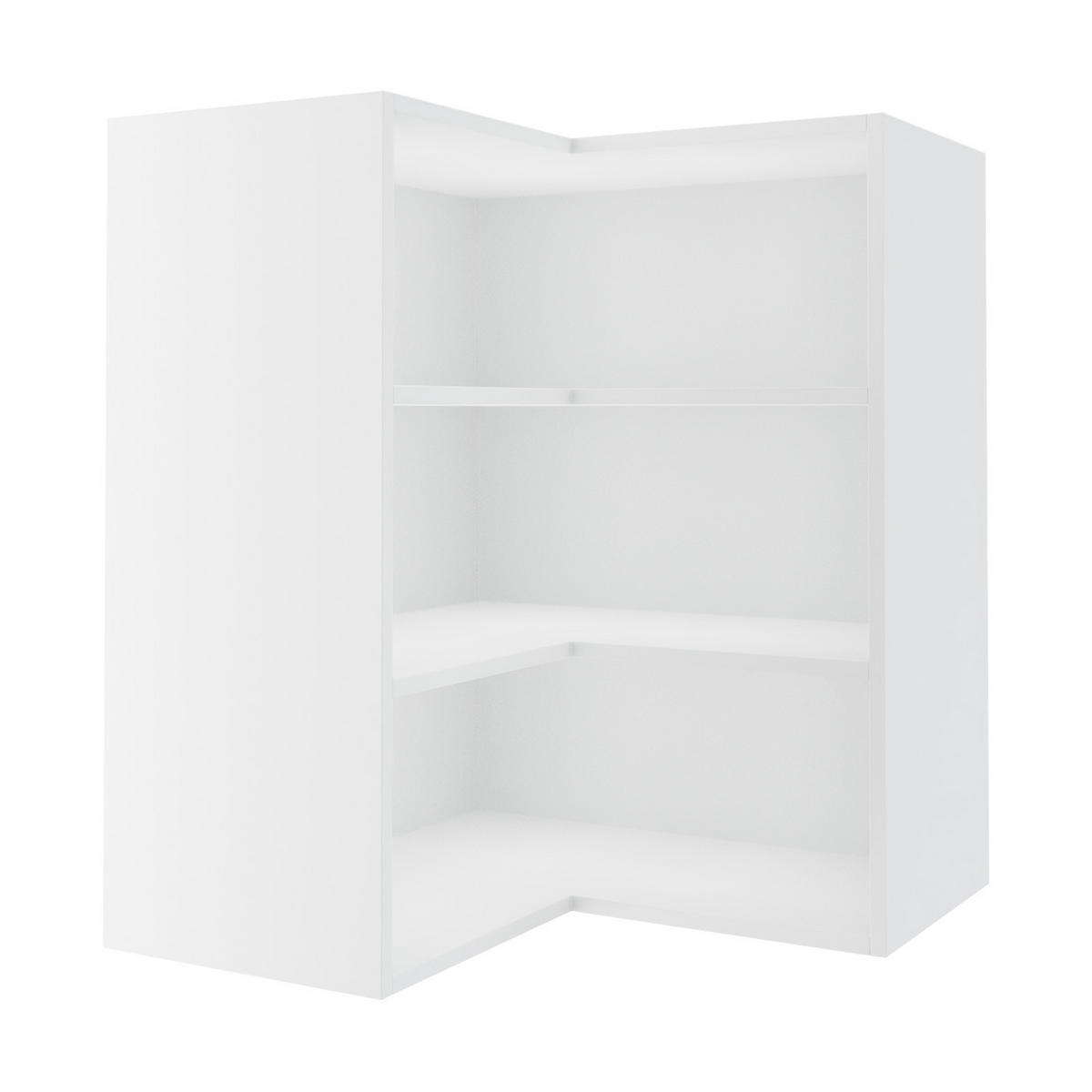 ECKHÄNGESCHRANK Kvantum W12/60 Graphit Matt / Weiß Matt 60 / 60 / 72cm - Graphitfarben/Weiß, Holz/Holzwerkstoff (60/72/60cm) - Feldmann-Wohnen