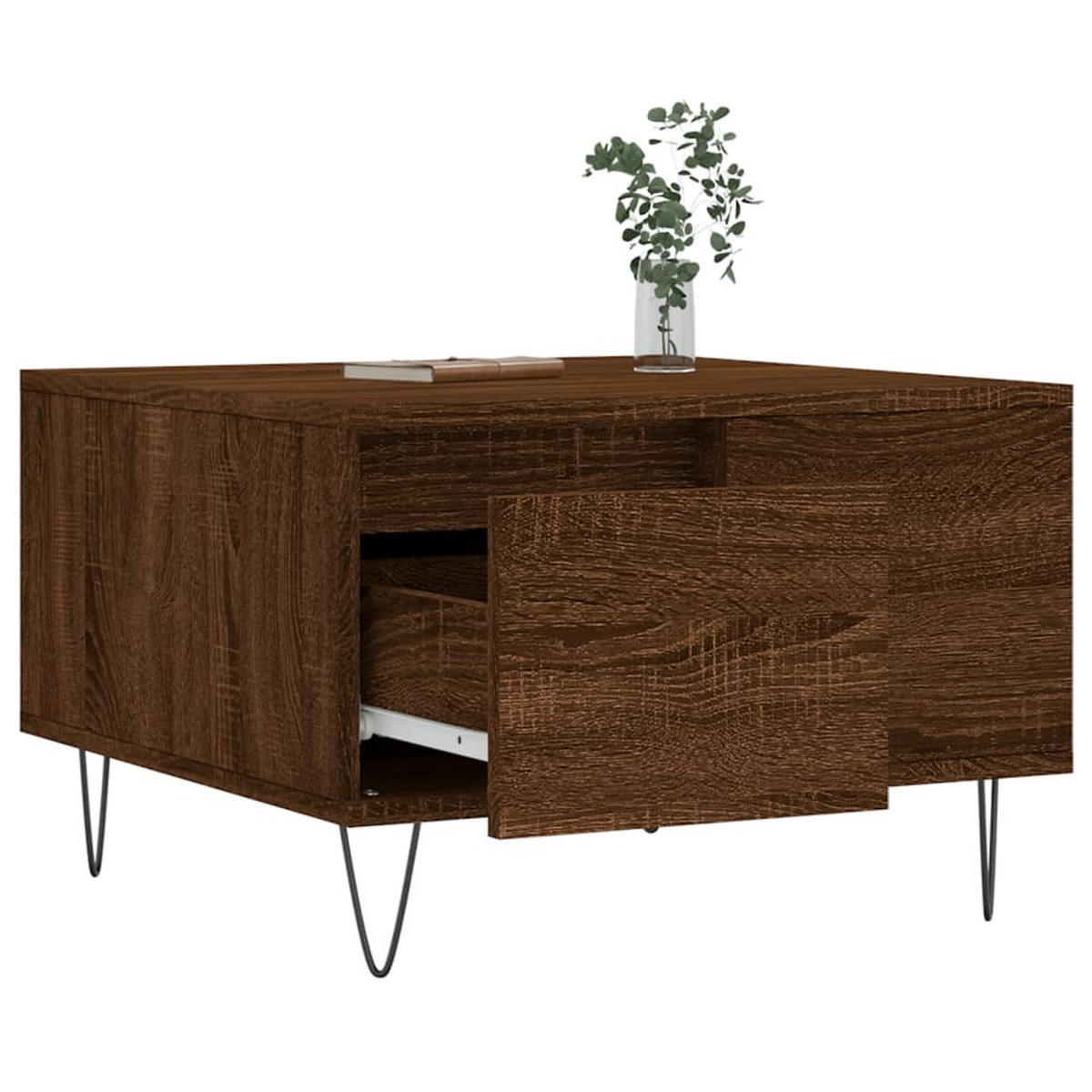 COUCHTISCH Braun Eichen-Optik 55x55x36,5 cm Holzwerkstoff - Braun, Holzwerkstoff (55/55/36.5cm) - furnicato