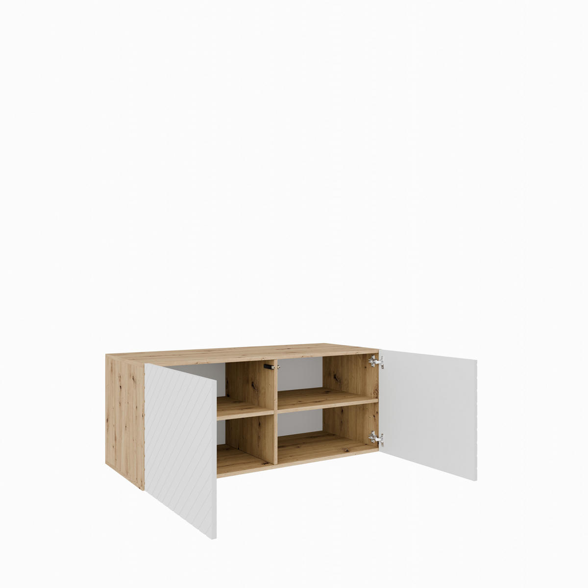 TV-SCHRANK Kaja 100 cm, zweitürig, artisan, weiß - Eiche Artisan/Weiß, Kunststoff (100/40/40cm) - Margaret Hadas24