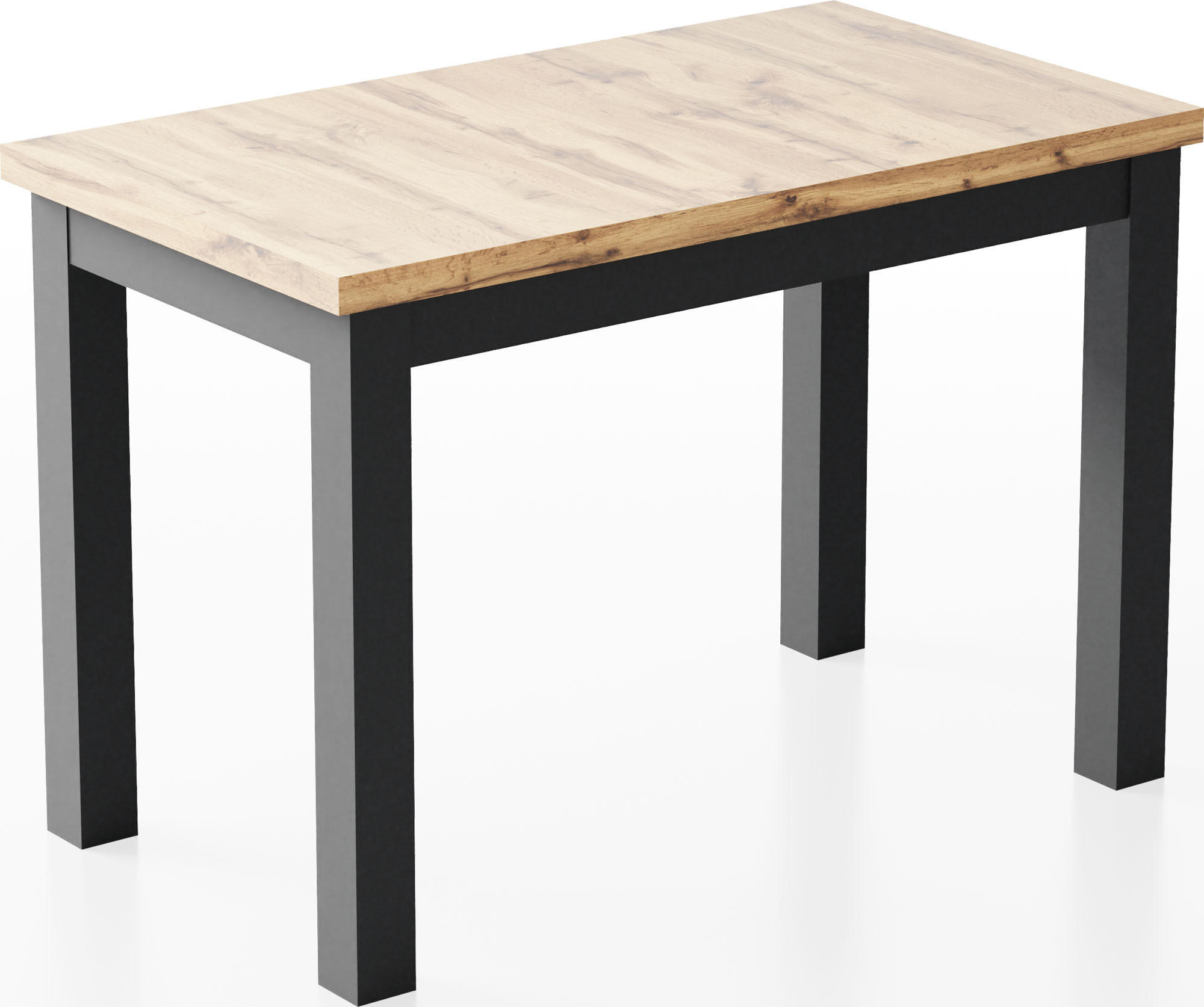 ESSTISCH Arden rechteckig, Wotan Eiche 100/60/73 cm - Eiche Wotan/Schwarz, Holz/Holzwerkstoff (100/60/73cm) - WFL GROUP