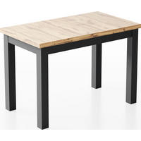 ESSTISCH Arden rechteckig, Wotan Eiche 100/60/73 cm - Eiche Wotan/Schwarz, Holz/Holzwerkstoff (100/60/73cm) - WFL GROUP