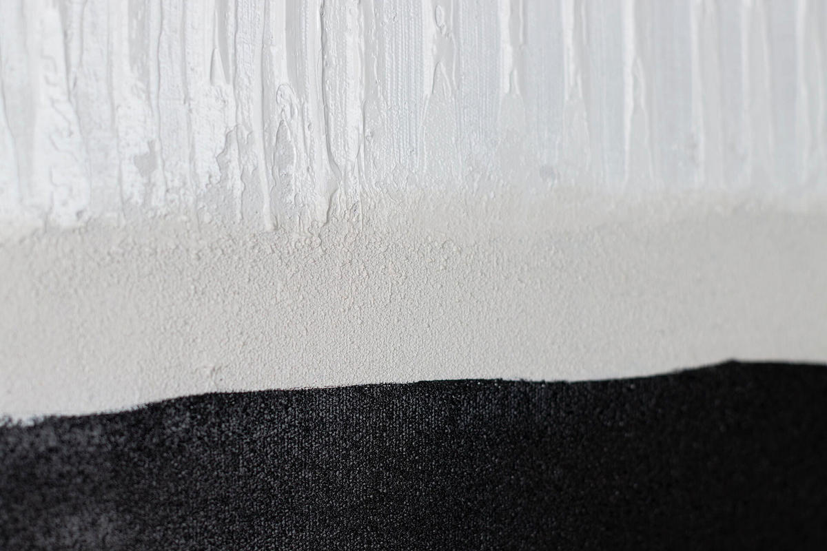 ACRYLBILD HANDGEMALT 80/80 cm - Schwarz, Holz/Textil (1.5/80cm) - KUNSTLOFT