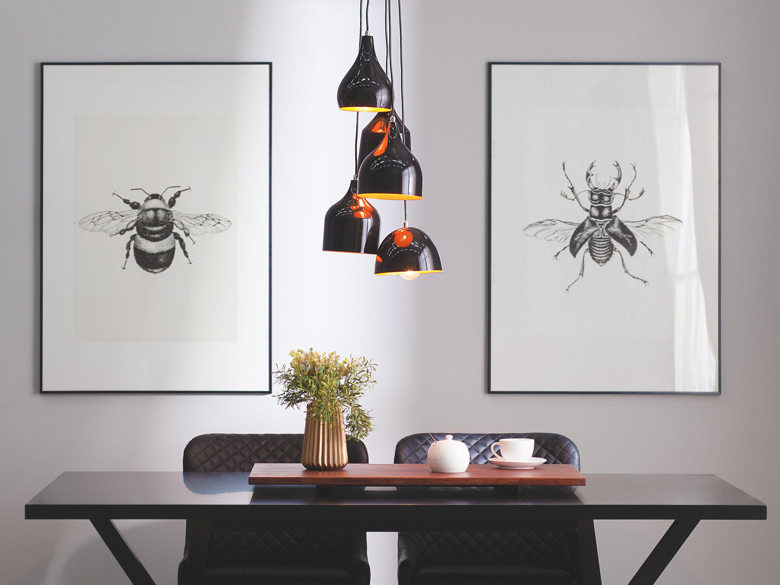 HÄNGELEUCHTE Savio 18/18/111 cm - Schwarz, Metall (18/18/111cm) - Beliani