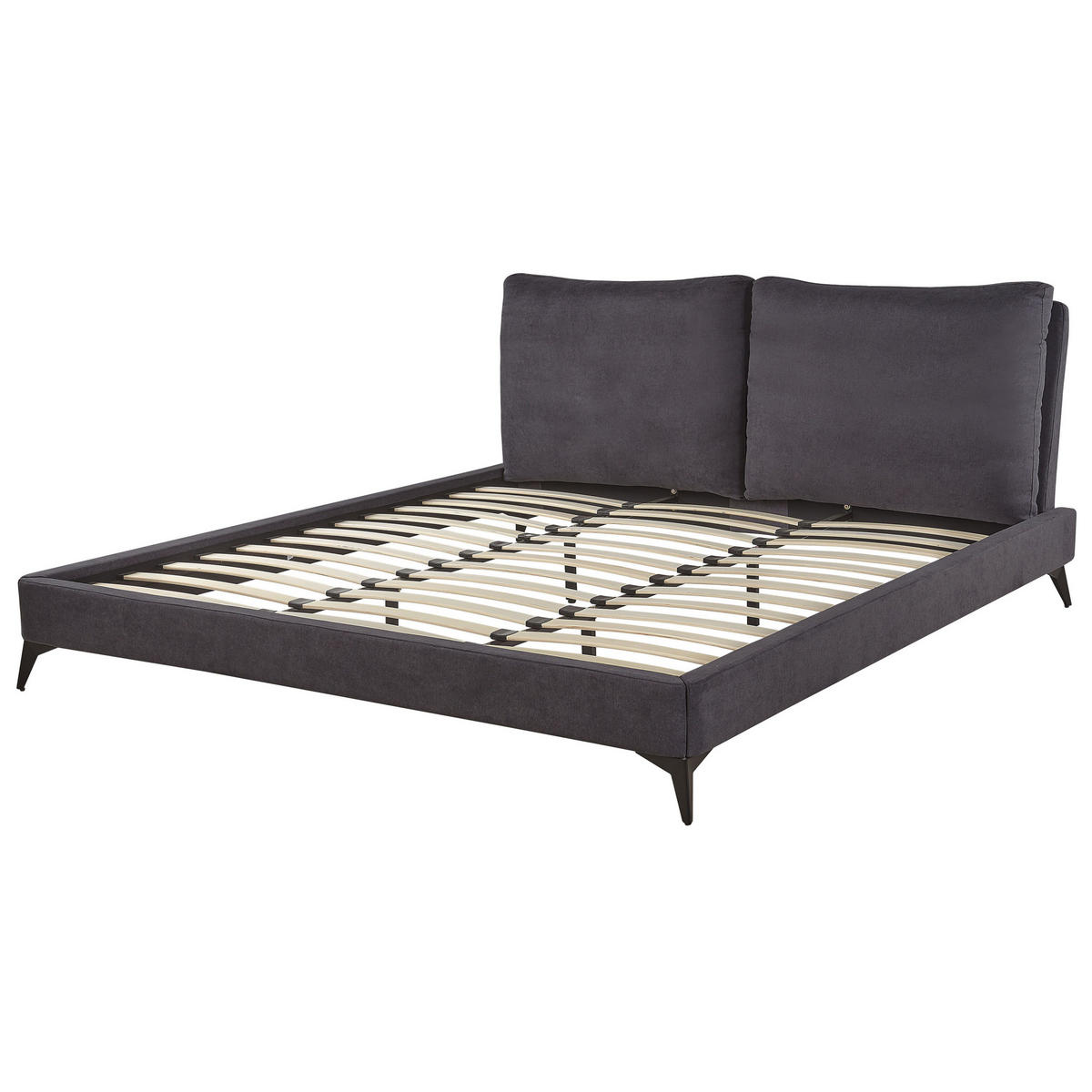 POLSTERBETT 180/200 cm Dunkelgrau Melle - Dunkelgrau, Textil (180/200cm) - Beliani