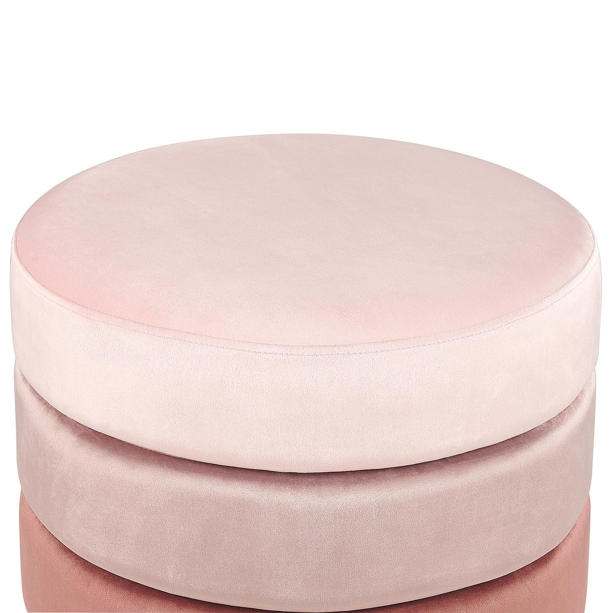 POUF Louin 48/48/41 cm - Pink, Textil (48/41/48cm) - Beliani