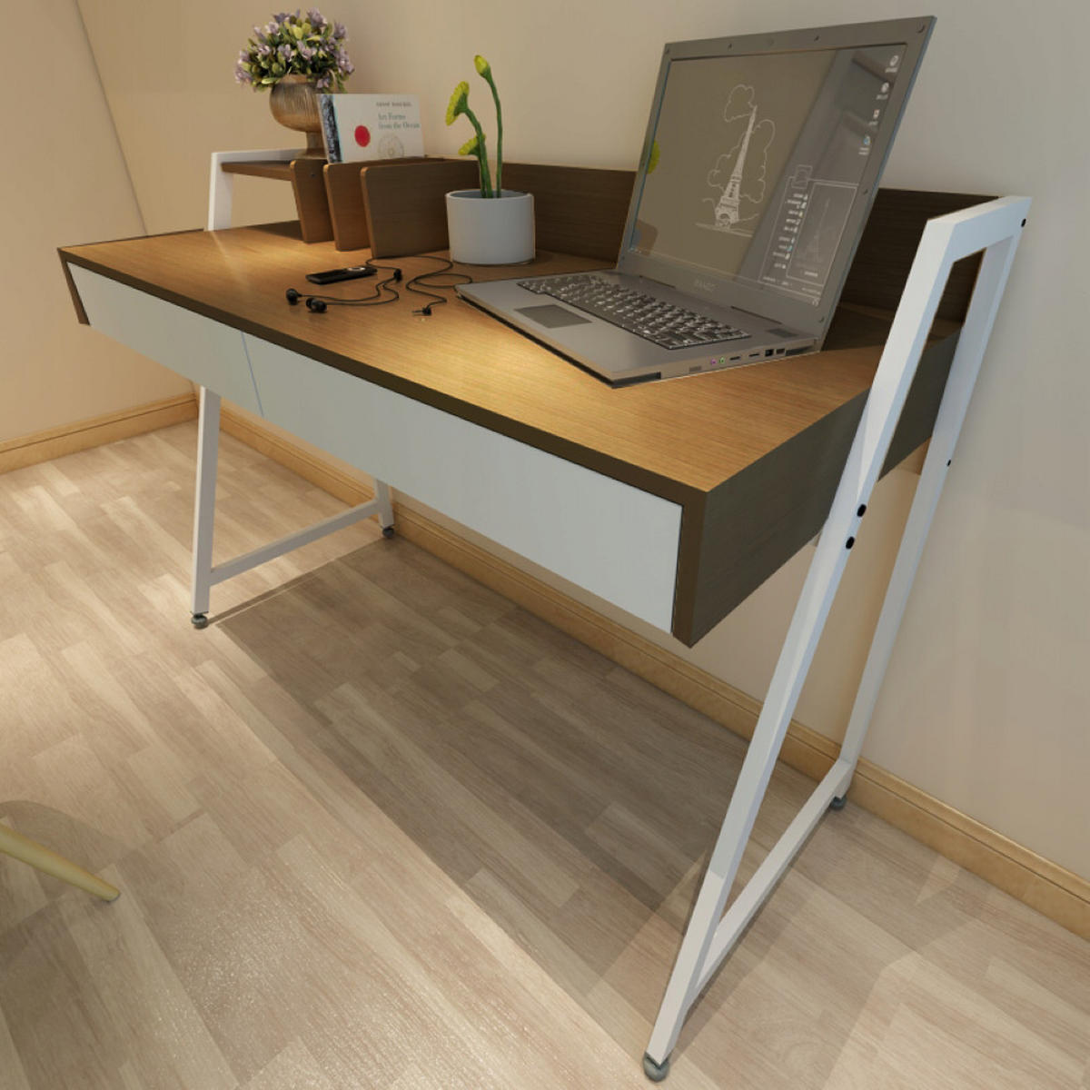 SCHREIBTISCH, braun 100/40/75 cm - Braun, Holzwerkstoff (100/40/75cm) - Rebiko