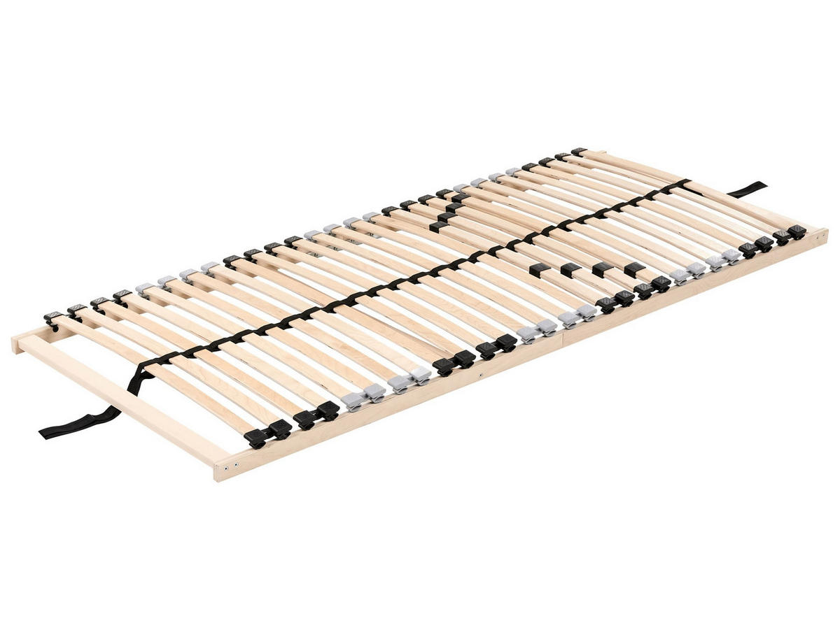 LATTENROST 80/200 cm Liry - Hellbraun/Braun, Holz (80/200cm) - Beliani