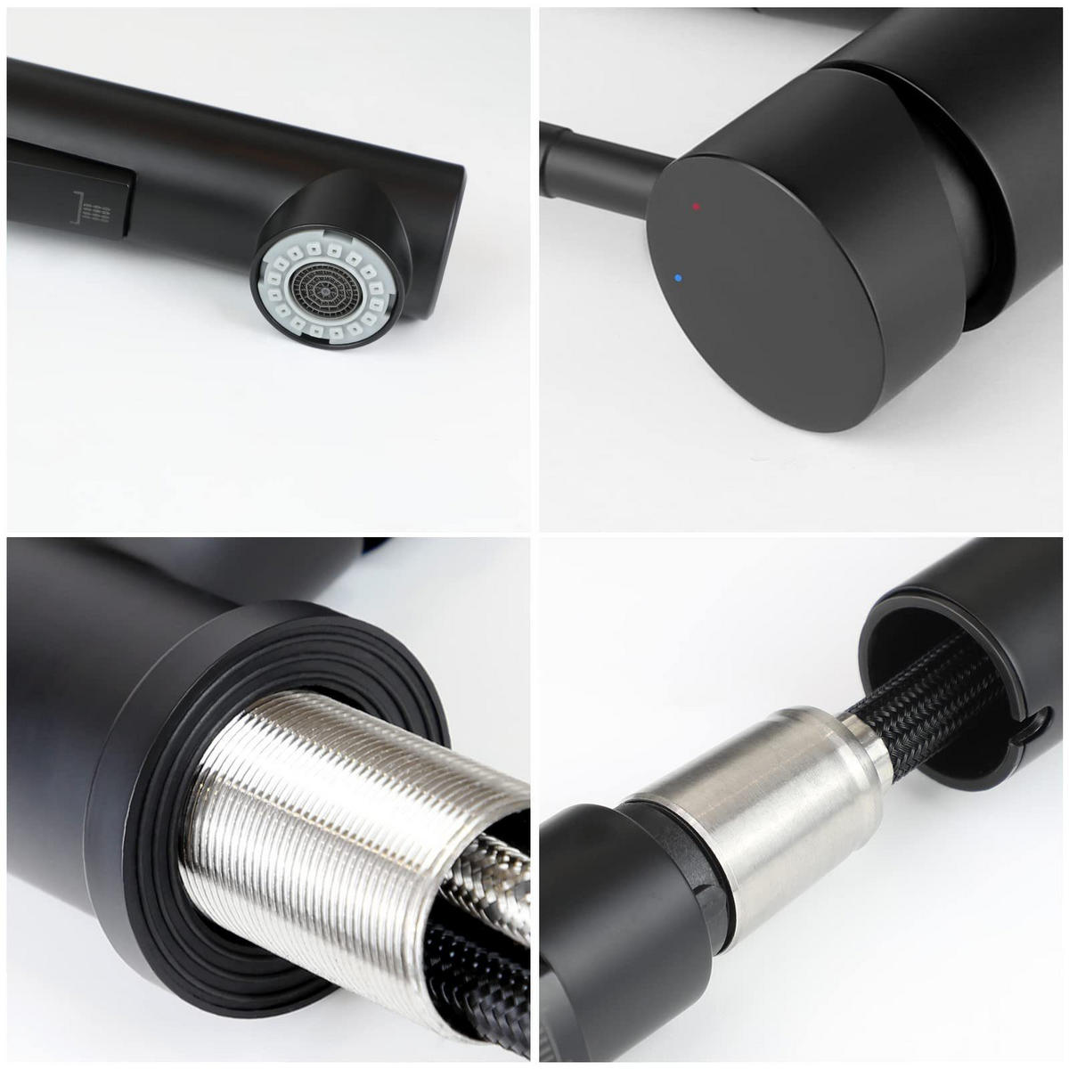 WASCHTISCHARMATUR Aquinh 5/36/25 cm - Schwarz, Metall (5/36/25cm) - ZMH