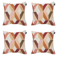 DEKORATIONSKISSEN Madison Home - Mehrfarbig - 45/45/10 cm - 4er-Set - Rostfarben/Multicolor, Textil (45/45cm) - Madison