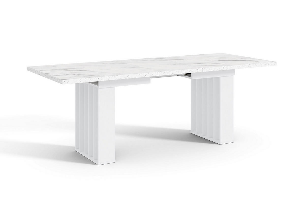 ESSTISCH MARDIS Ausziehbar 160 - 240 / 80 x 75 cm - Weiß, Holz (160/80/75cm) - MASSENO