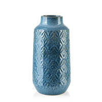 VASE Yarine Blau 18/18/32 cm Keramik - Blau, Keramik (32cm) - Mondex