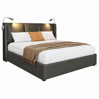 POLSTERBETT mit Bettkasten 140x200 cm PU Grau mit Matratze - Grau, Metall (140/200cm) - Meubliv